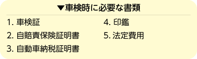 車検時に必要な書類